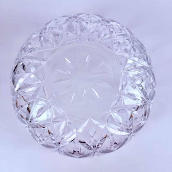 Block Crystal Olympic Bowl 10” 24% Lead Cut Crystal 1990 Centerpiece Fruit VTG - Picture 6 of 11